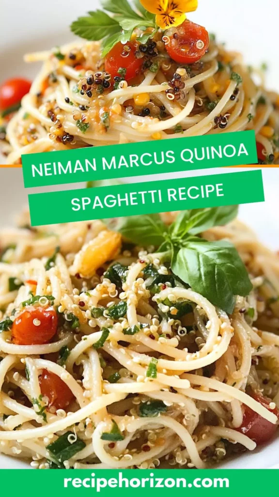 Neiman marcus quinoa spaghetti recipe