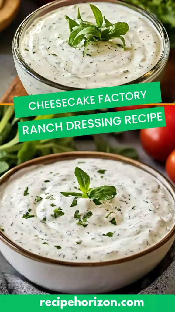 Cheesecake factory ranch dressing recipe