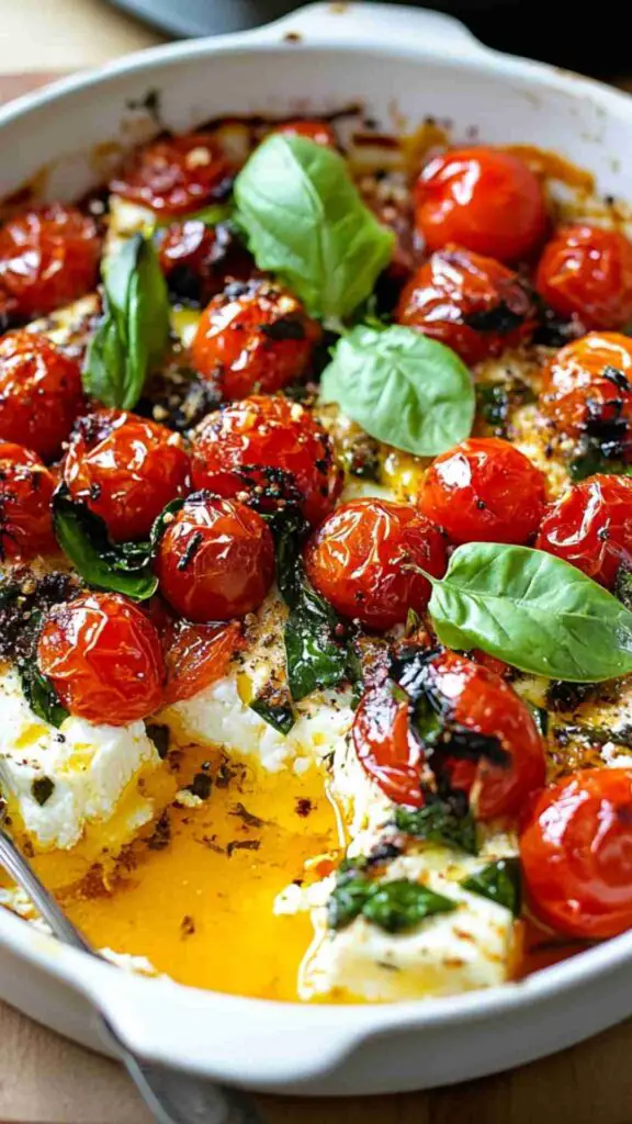 Baked Feta With Cherry Tomatoes Recipe Baked Feta With Cherry Tomatoes Recipe