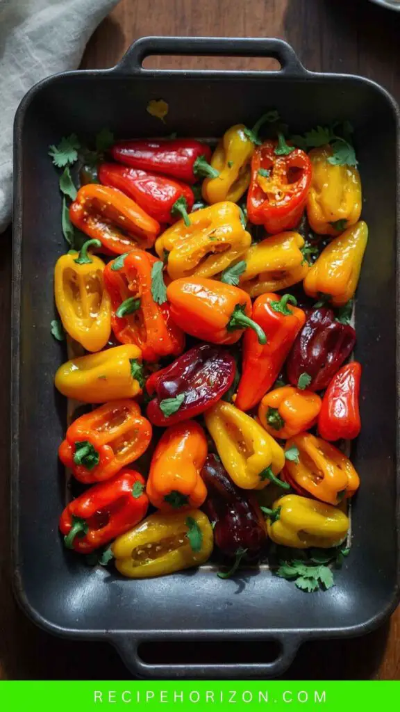 Roasted Mini Pepper Salad With Balsamic Vinegar Roasted Mini Pepper Salad With Balsamic Vinegar