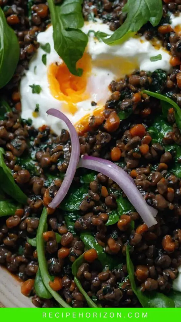 Black Lentils with Spinach Labneh Recipe Black Lentils with Spinach Labneh Recipe