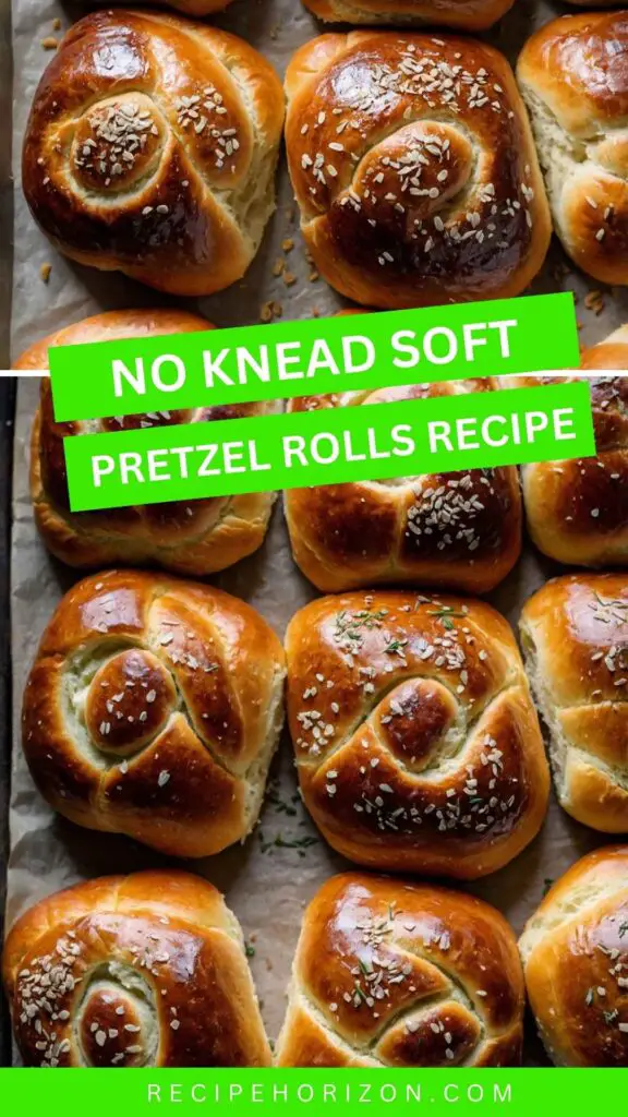 No Knead Soft Pretzel Rolls Recipe