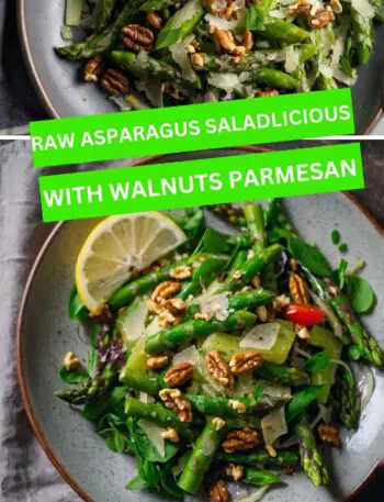 Raw Asparagus Salad with Walnuts and Parmesan