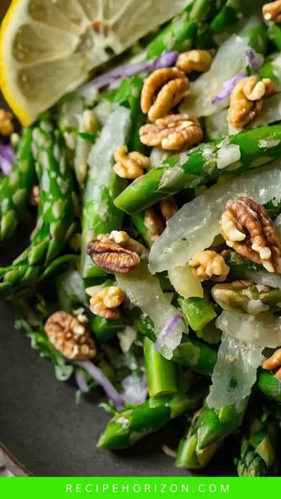Raw Asparagus Salad with Walnuts and Parmesan Recipe Raw Asparagus Salad with Walnuts and Parmesan Recipe