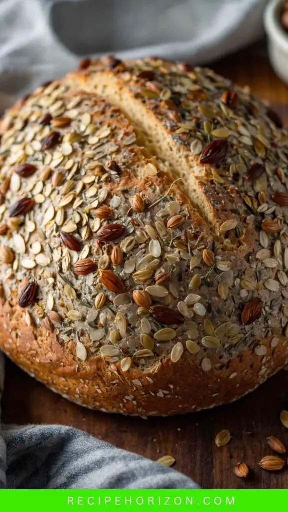How to Make No Knead Three Seed Bread