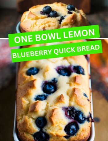 One Bowl Lemon Blueberry Quick Bread