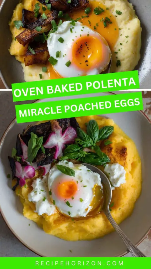 Oven Baked Polenta Miracle Poached Eggs Oven Baked Polenta Miracle Poached Eggs