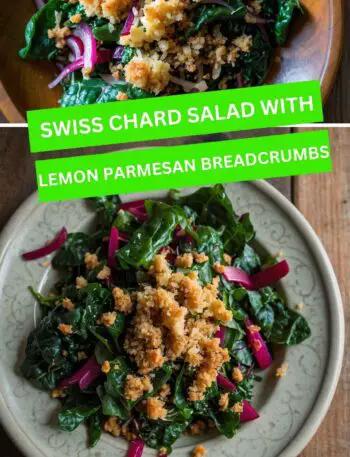Swiss Chard Salad with Lemon Parmesan Breadcrumbs Recipe