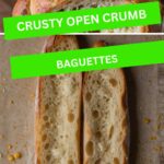 Crusty Open Crumb Baguettes