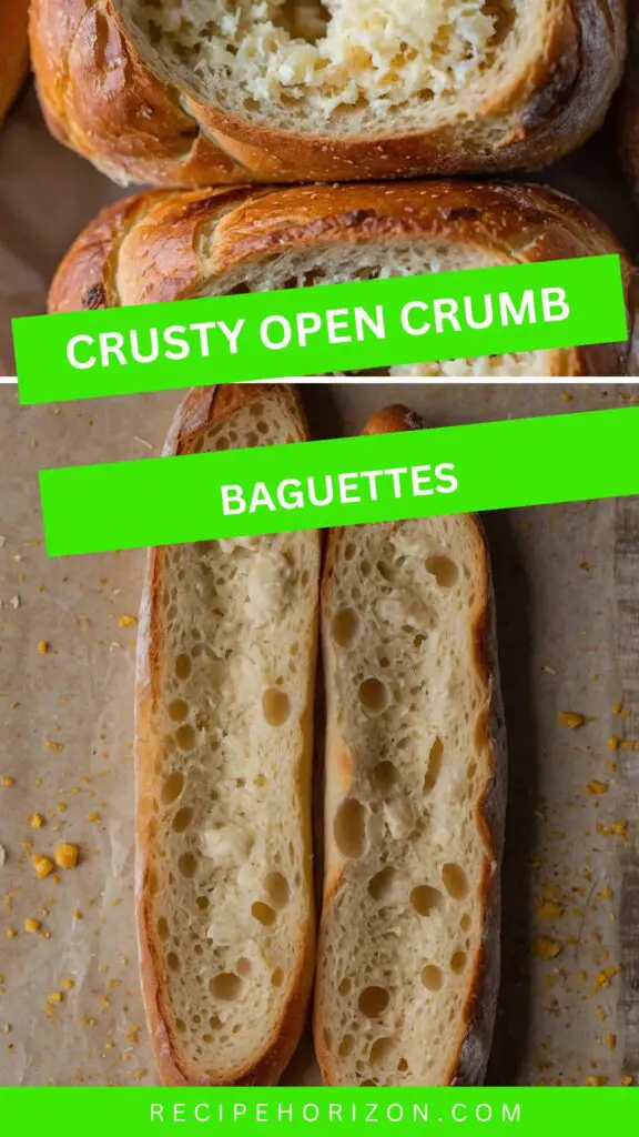 Crusty Open Crumb Baguettes
