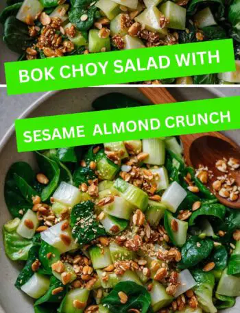 Bok Choy Salad with Sesame Almond Crunch