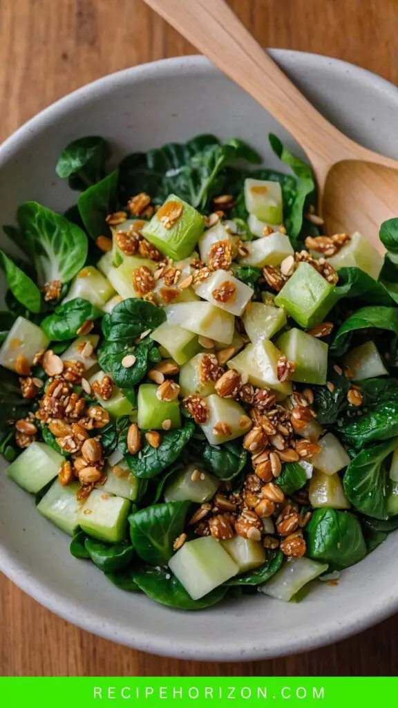Bok Choy Salad with Sesame Almond Crunch Recipe Bok Choy Salad with Sesame Almond Crunch Recipe