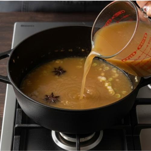 Step 4: Add the Broth and Anise Step 4: Add the Broth and Anise