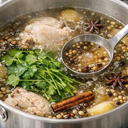 Step 4: Simmer with Spices and Aromatics